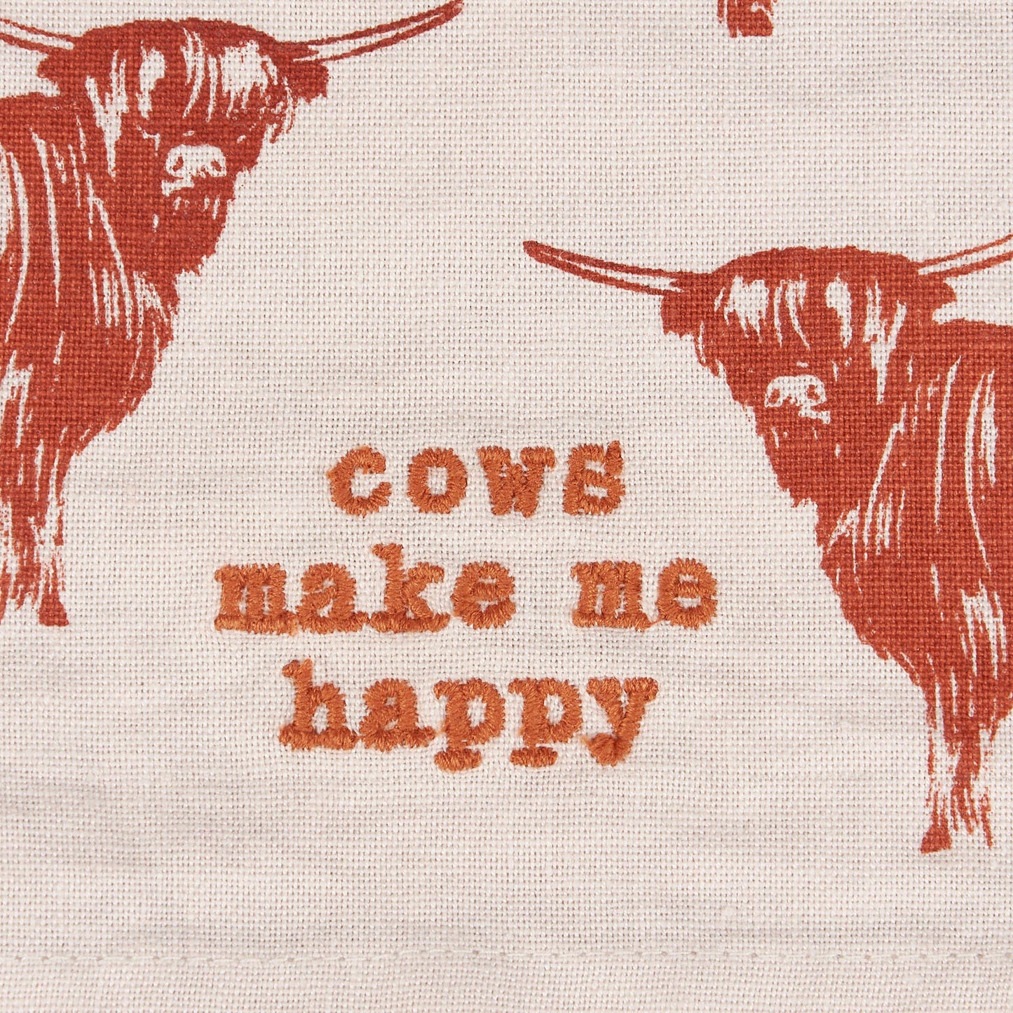 'Cows Make Me Happy' Kitchen Towel