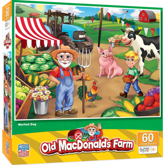 Old MacDonald's Farm 'Market Day' Puzzle - 60 Piece