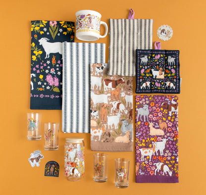 Goat Folk Floral Mug