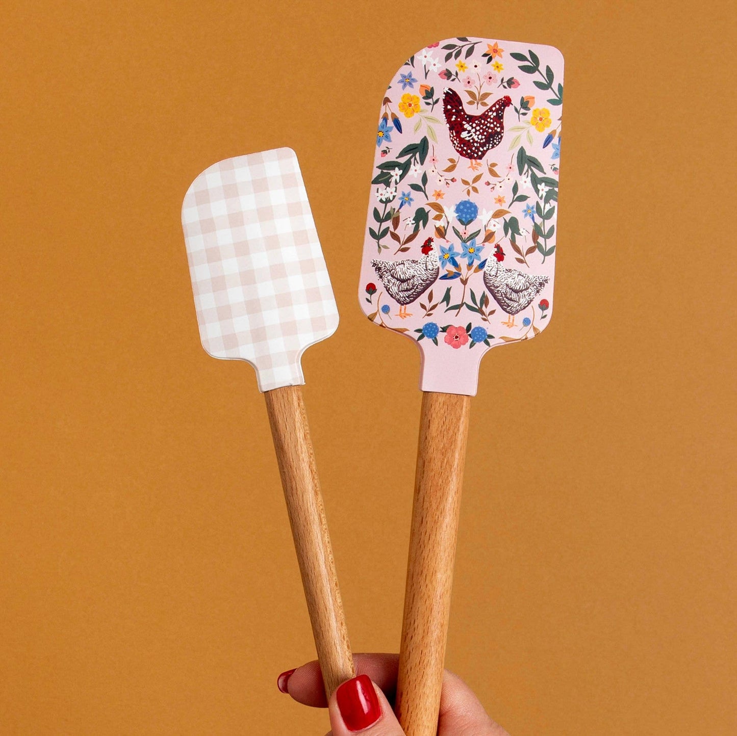 Chicken & Flowers Spatula Set