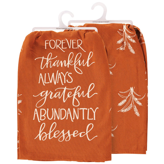 'Thankful Grateful Blessed' Kitchen Towel