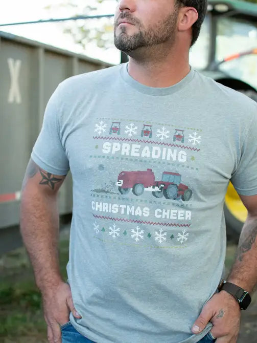 'Spreading Christmas Cheer' Red Tractor Tee