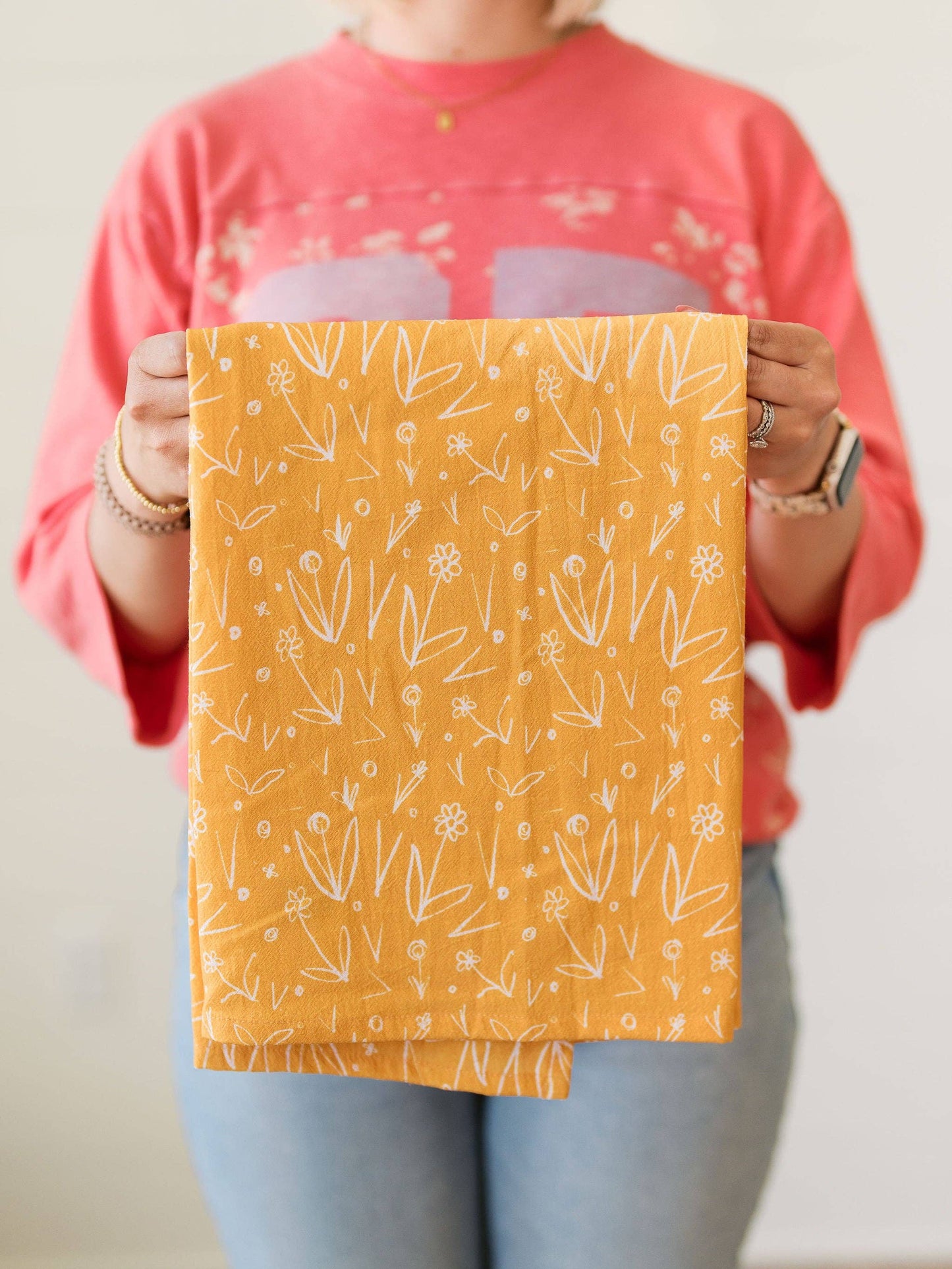 Golden Meadow | Full Pattern Tea Towel