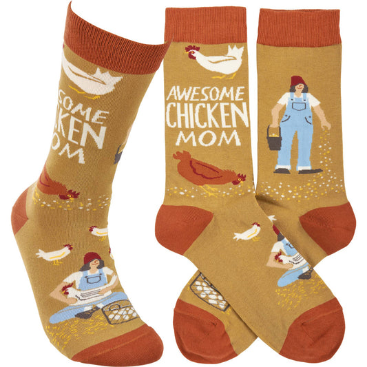 'Awesome Chicken Mom' Socks