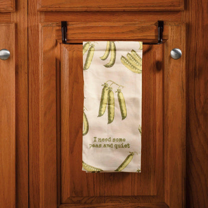 'I Need Some Peas And Quiet' Kitchen Towel