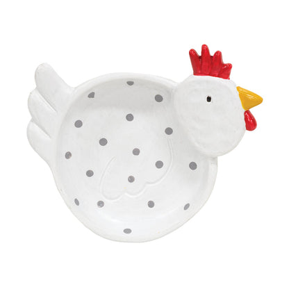 Polka Dot Chicken Trinket Dish