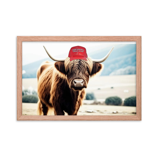 MAGA Highlander Framed Print - American Farm Company