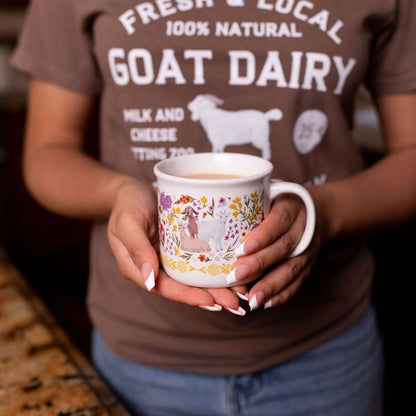 Goat Folk Floral Mug
