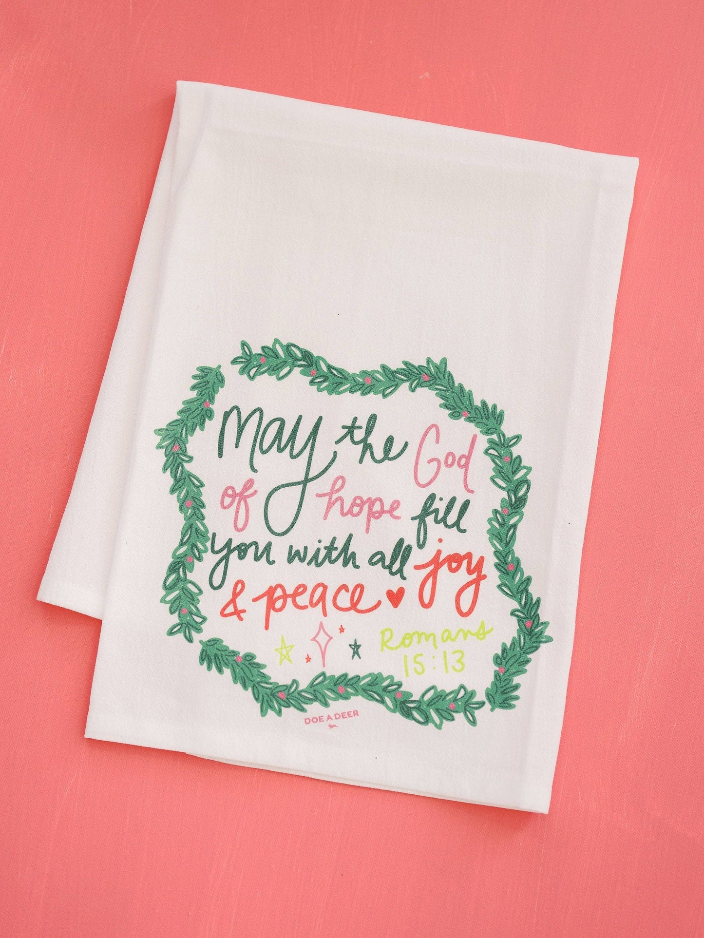 'May the God of Hope' Holiday Tea Towel