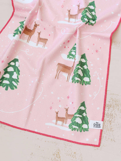 Forest Friends Holiday Waffle Towel
