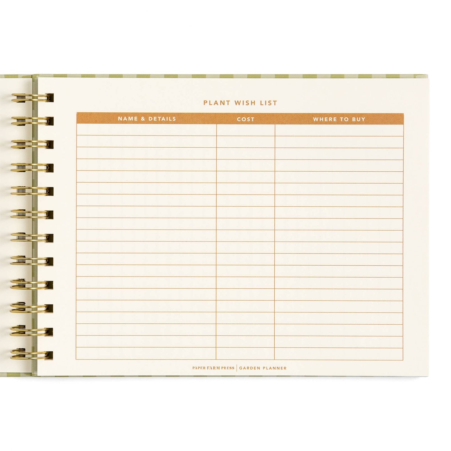 Life On The Homestead Gingham Garden Planner