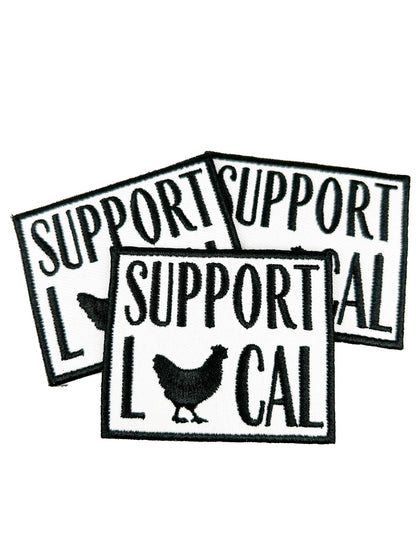 'Support Local' Embroidered Iron-On Patch