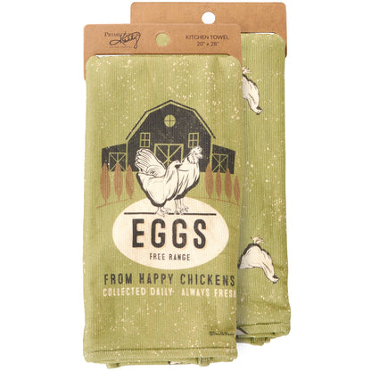 'Eggs Free Range' Kitchen Towel