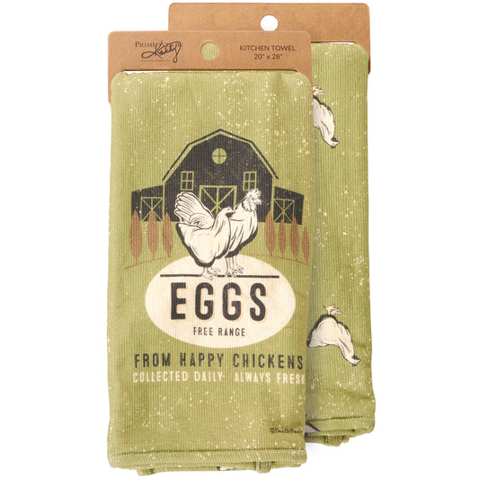 'Eggs Free Range' Kitchen Towel