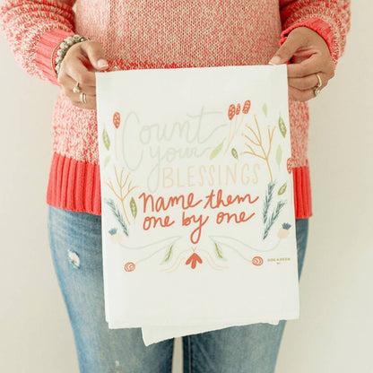 'Count Your Blessings' Flour Sack Towel