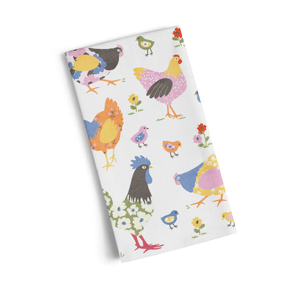Hens & Chicks Tea Towel