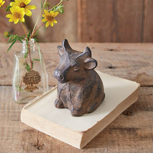 Cast Iron Bull Figurine