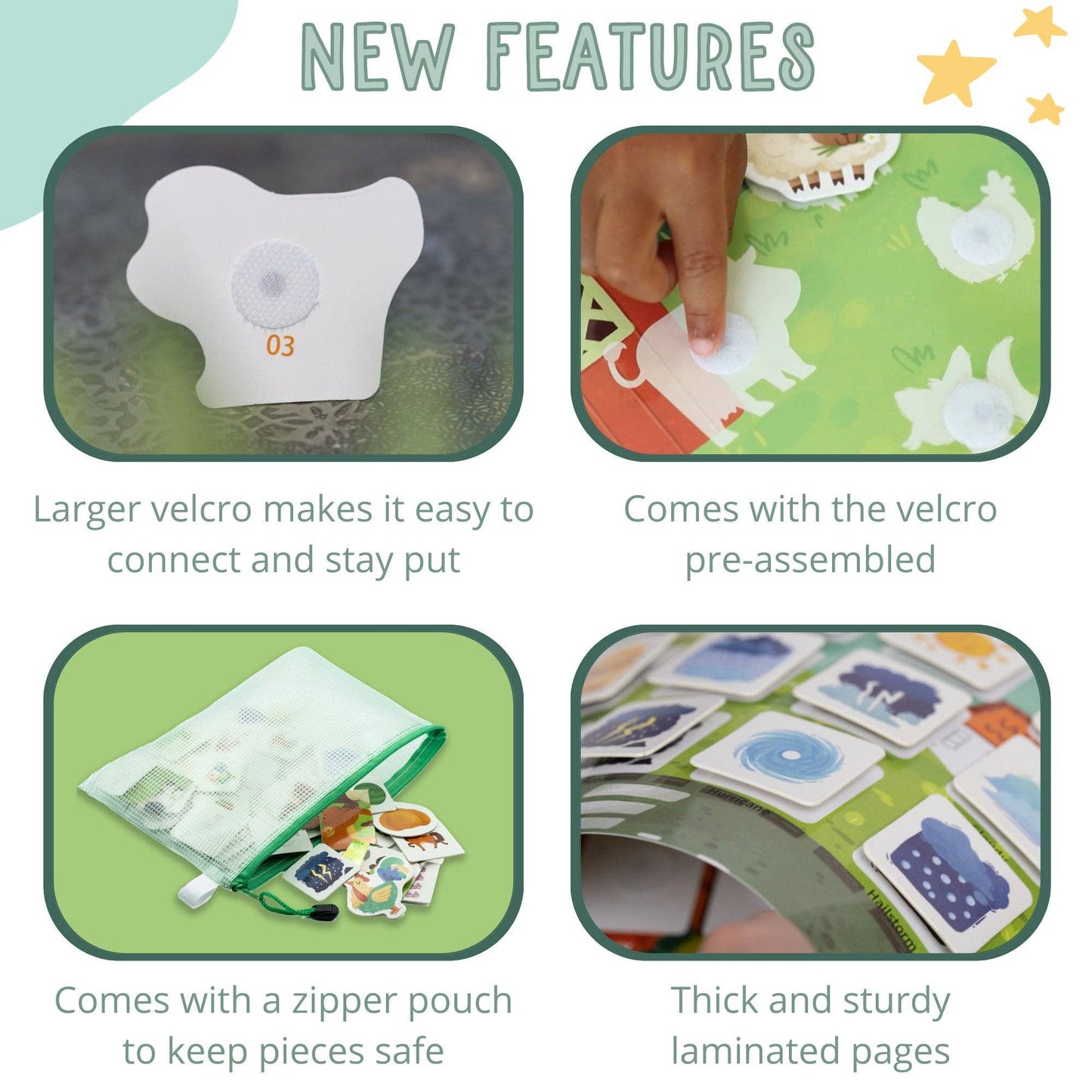 Farm Busy Activity Book for Toddlers w/ Zipper Pouch