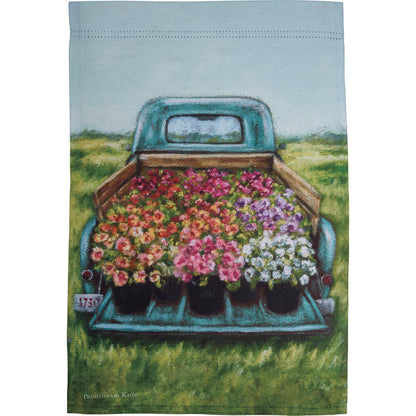 Blue Truck Garden Flag