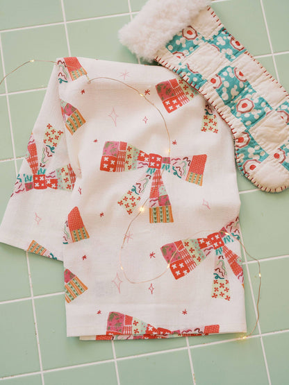 Patchwork Bows Flour Sack Towel