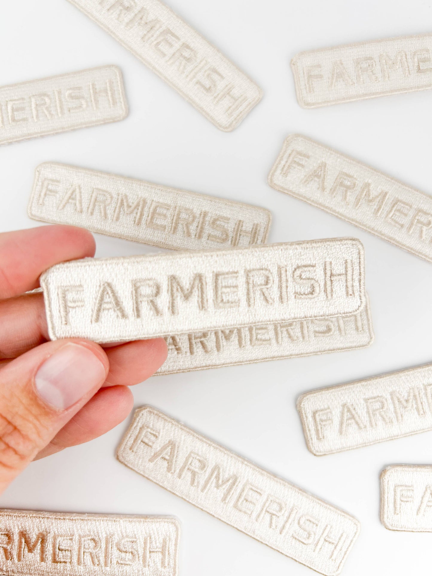 'Farmerish' Embroidered Iron-On Patch