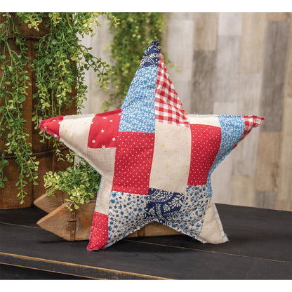 Patchwork Americana Star Pillow