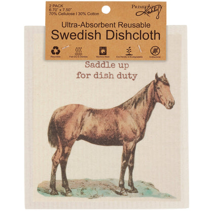 Saddle Up For Dish Duty' Swedish Cloth Set
