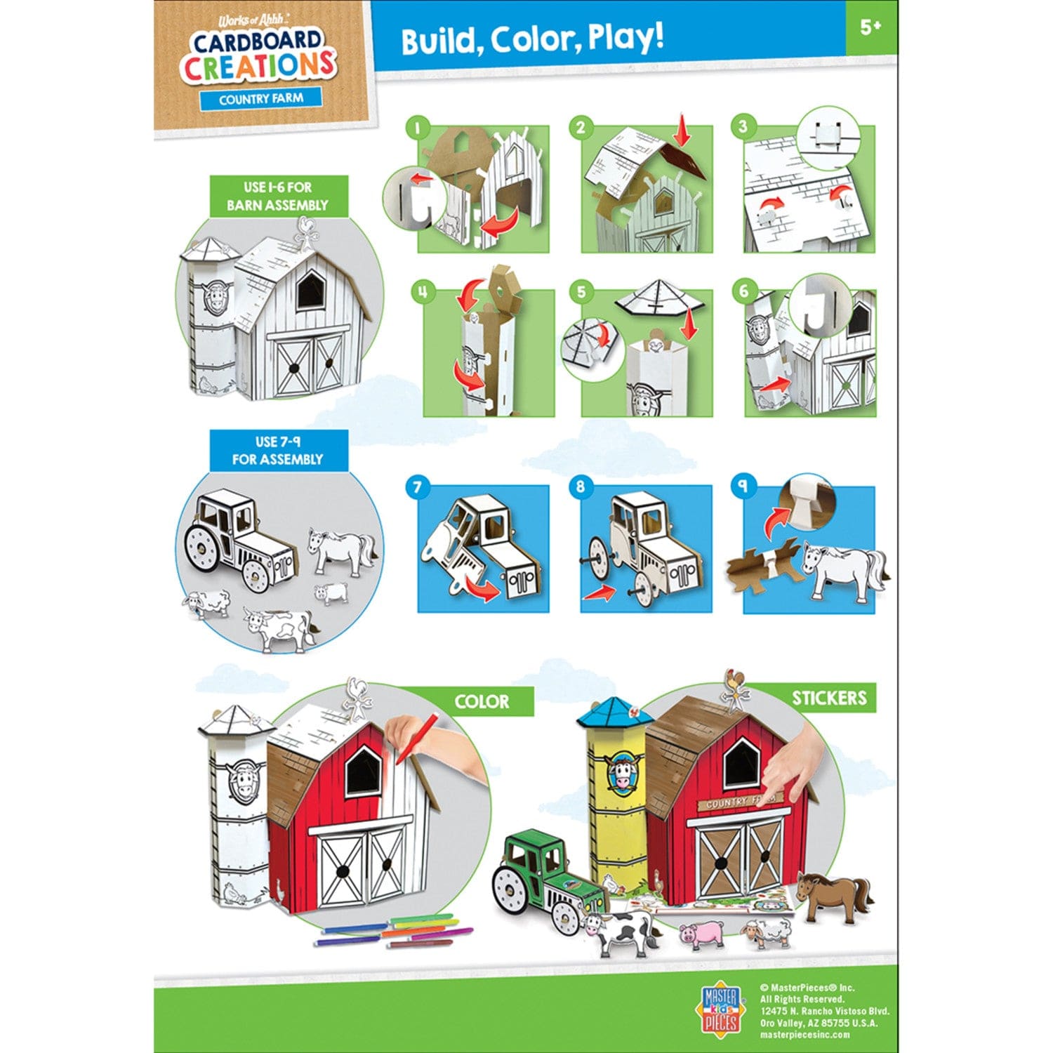 Farm Buildable Cardboard Playset - American Farm Company