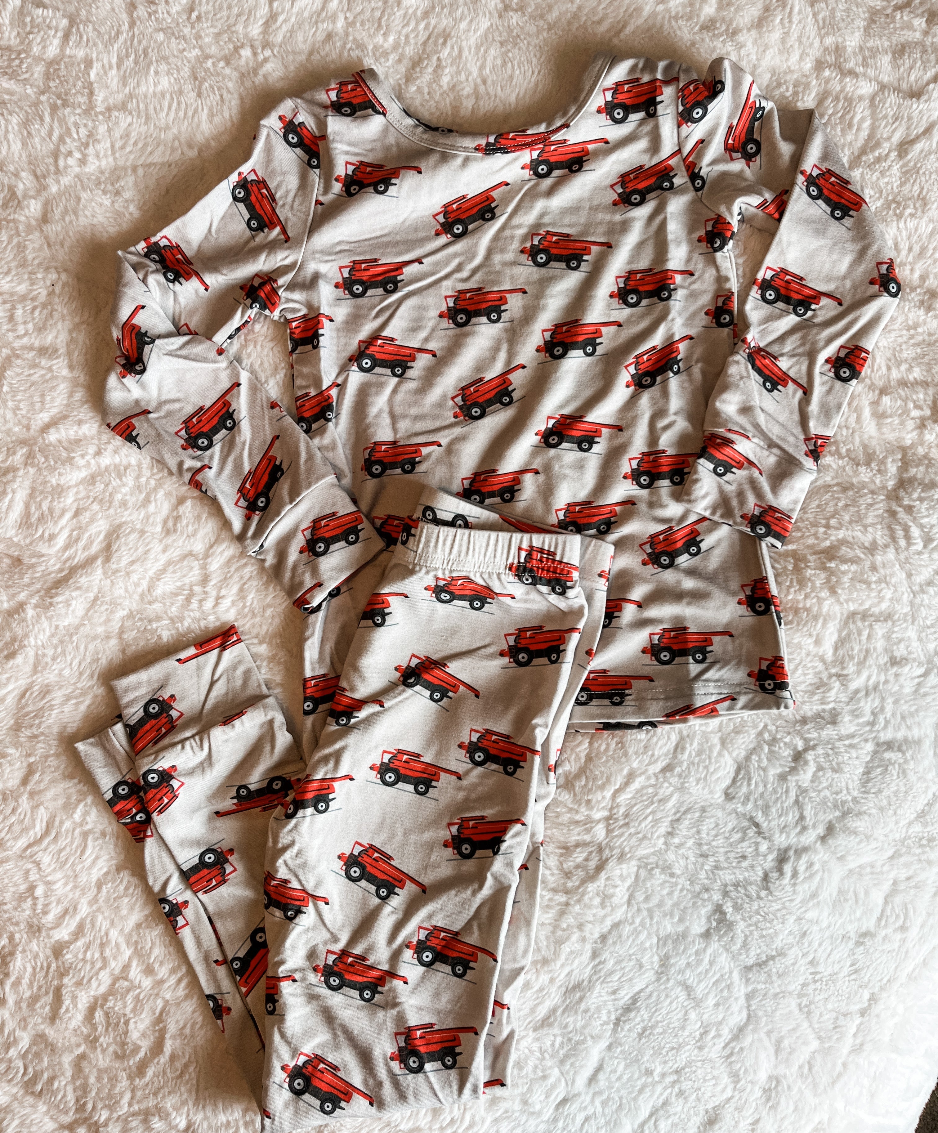 Red Combine Toddler/Youth Pajamas