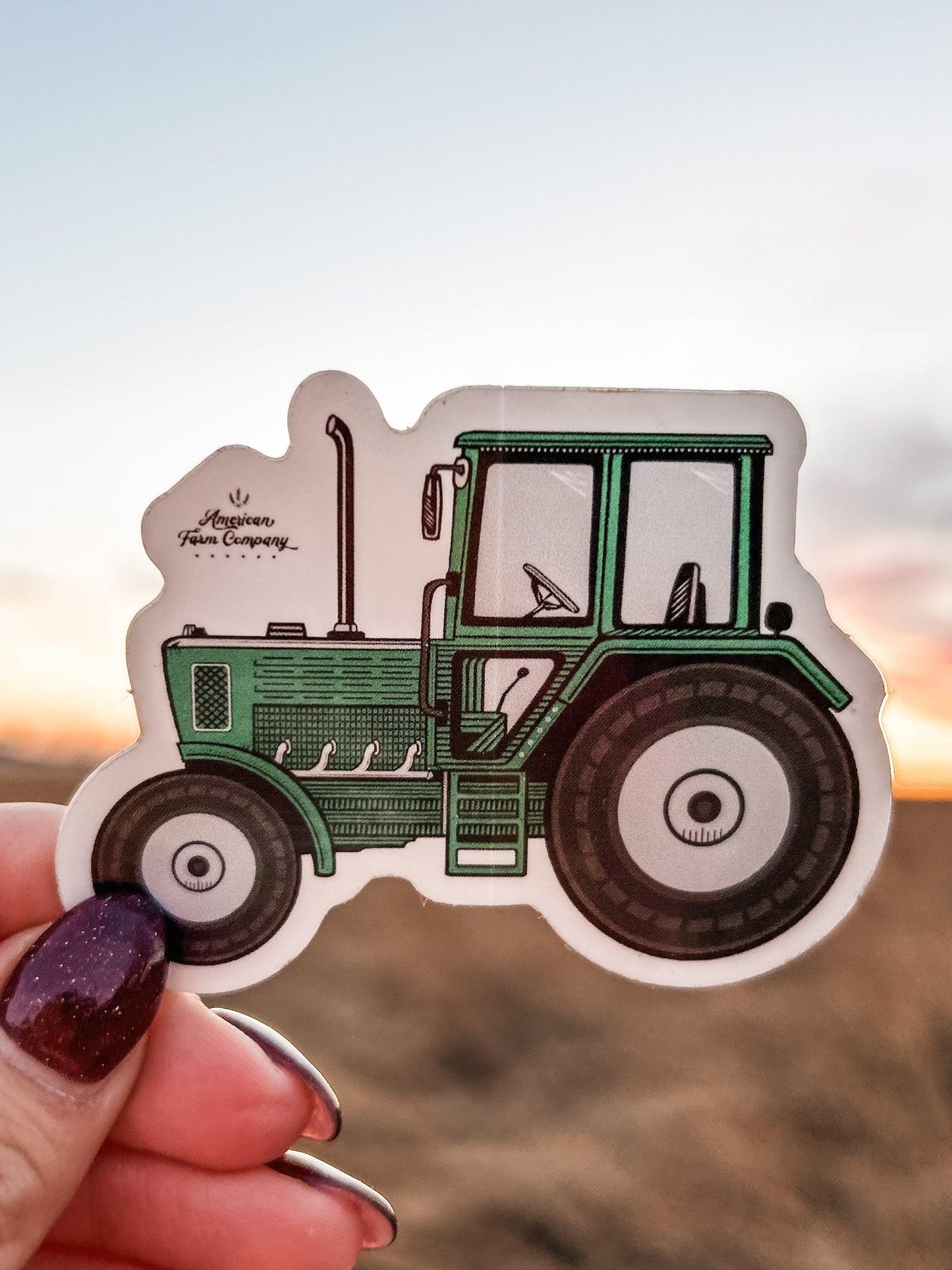 Green Tractor Sticker - American Farm Company