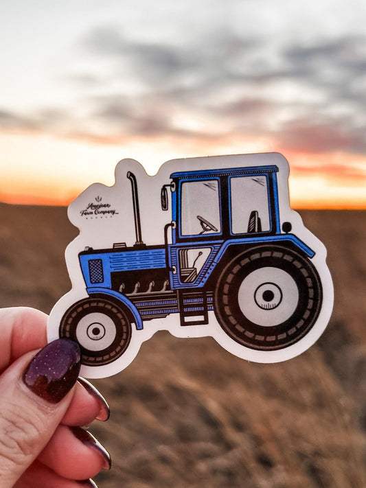 Blue Tractor Sticker - American Farm Company