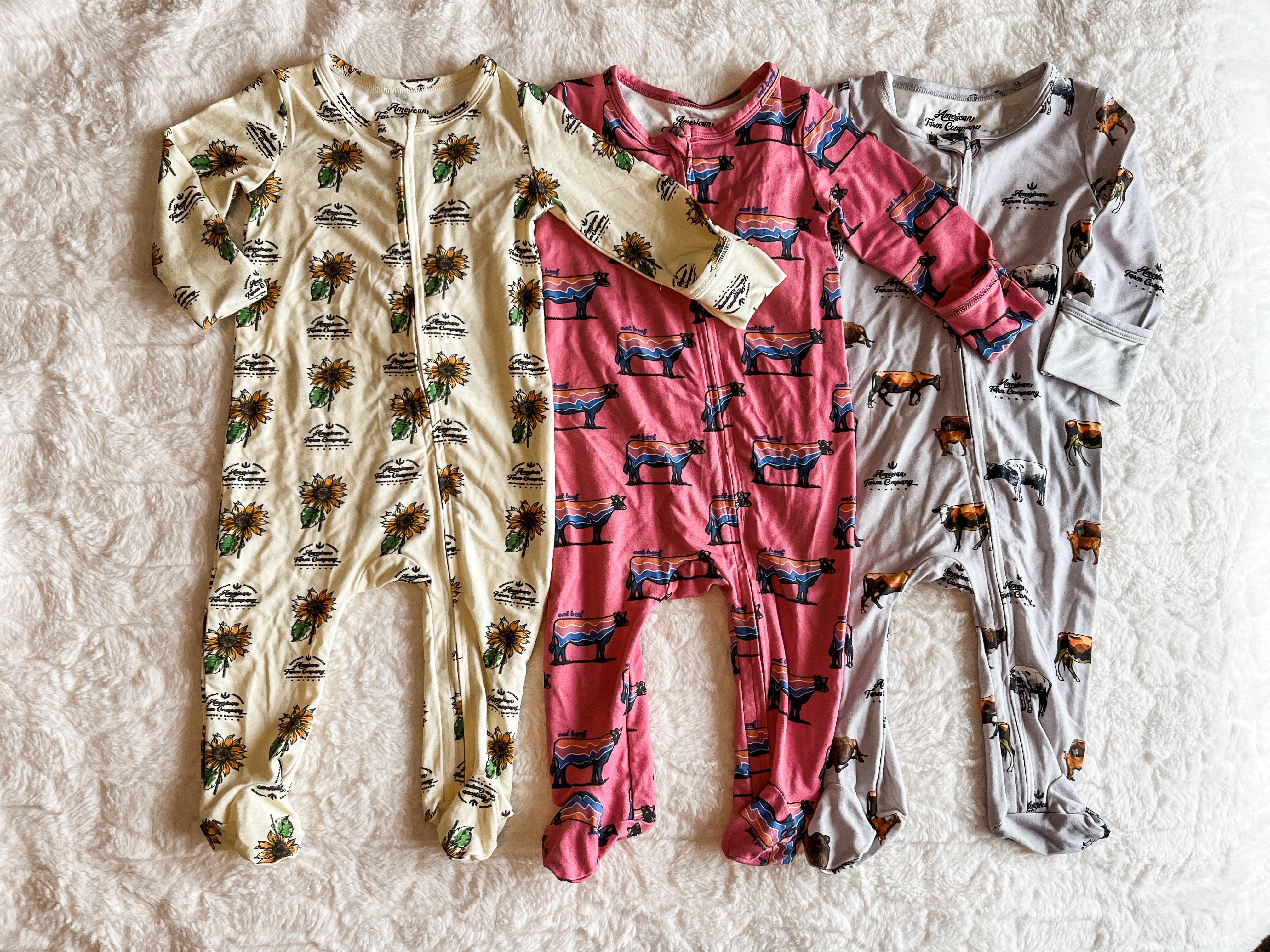 Blue Tractor Baby Pajamas