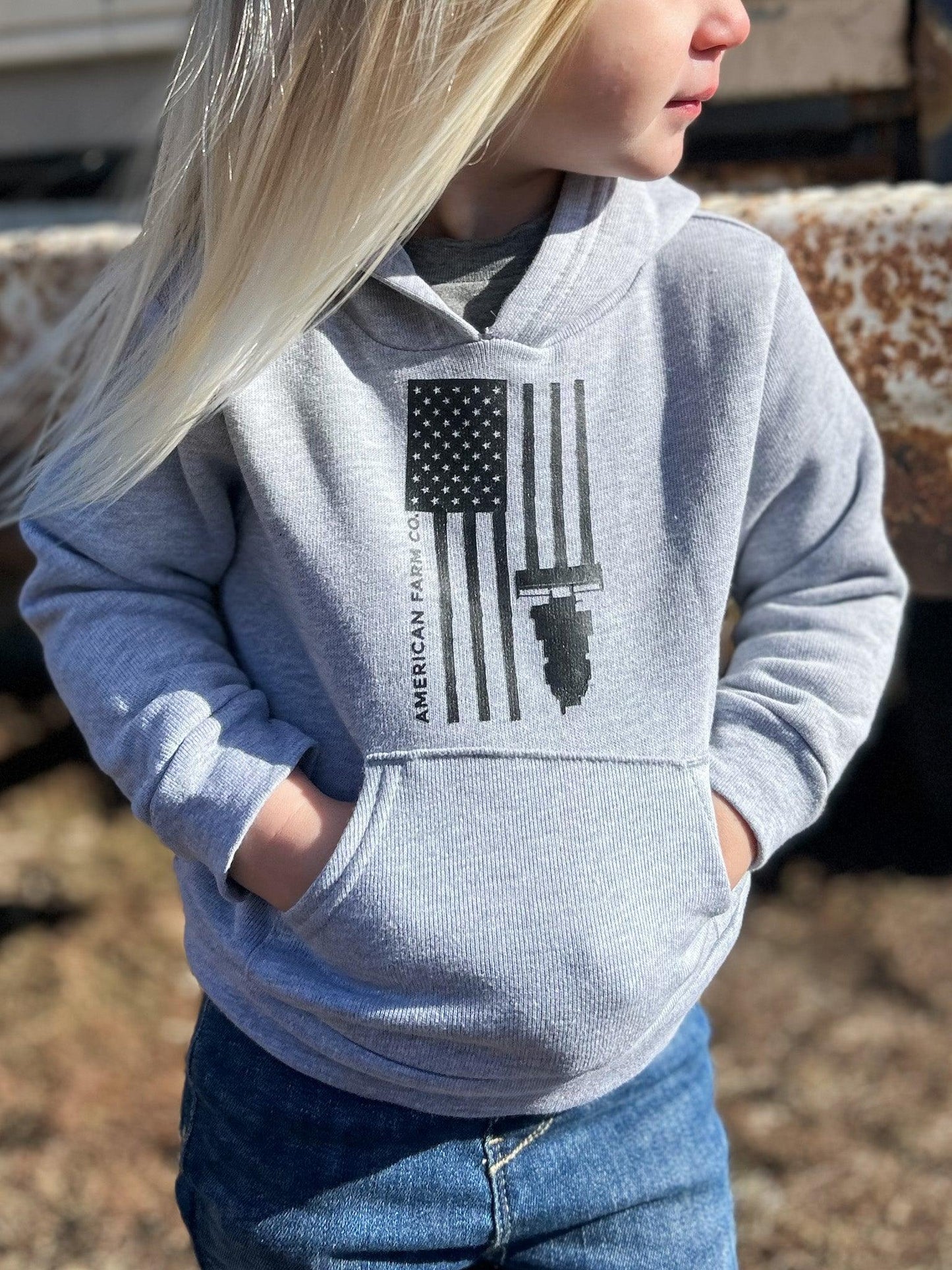 Ash 'Harvest Flag' Hoodie - Toddler & Youth - American Farm Company