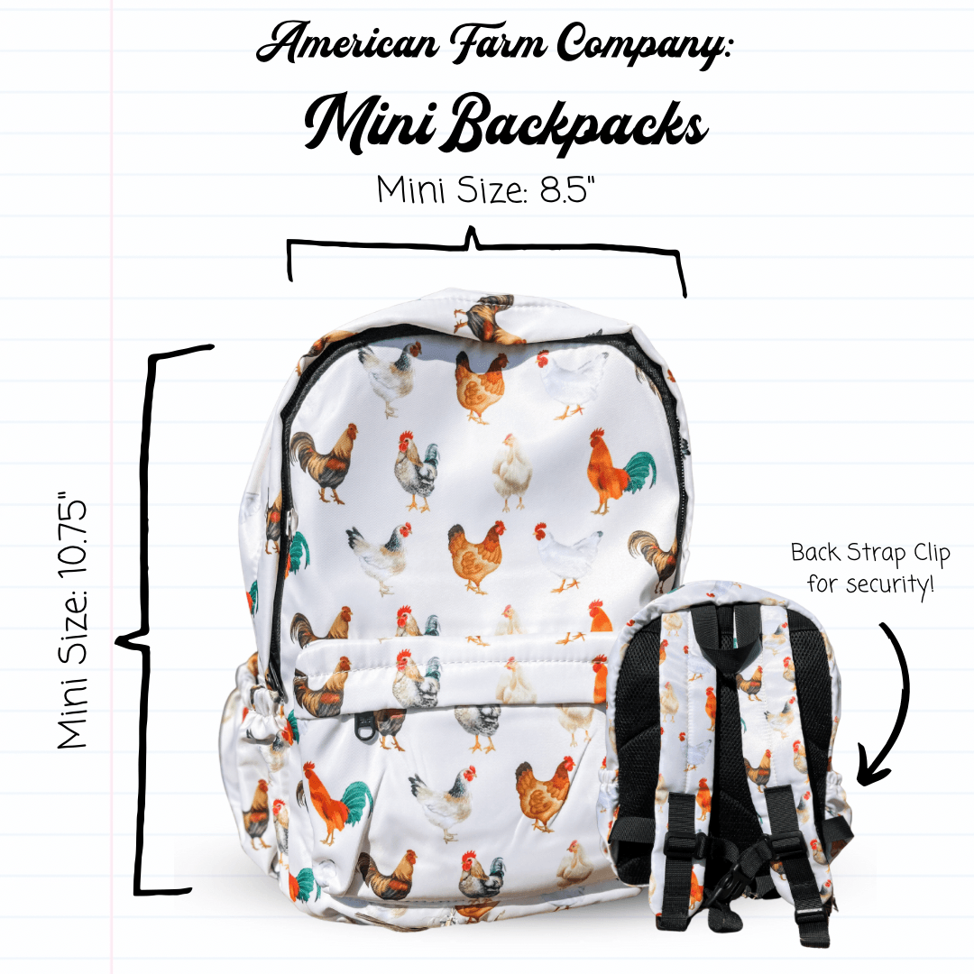 American Farm Company AFC Chicken Backpack 13 Kids White