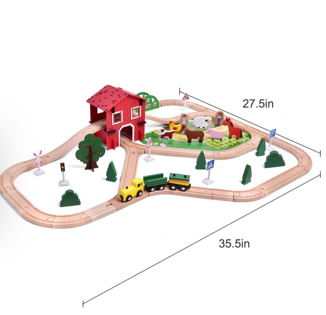 Wooden Farm Train Set - American Farm Company