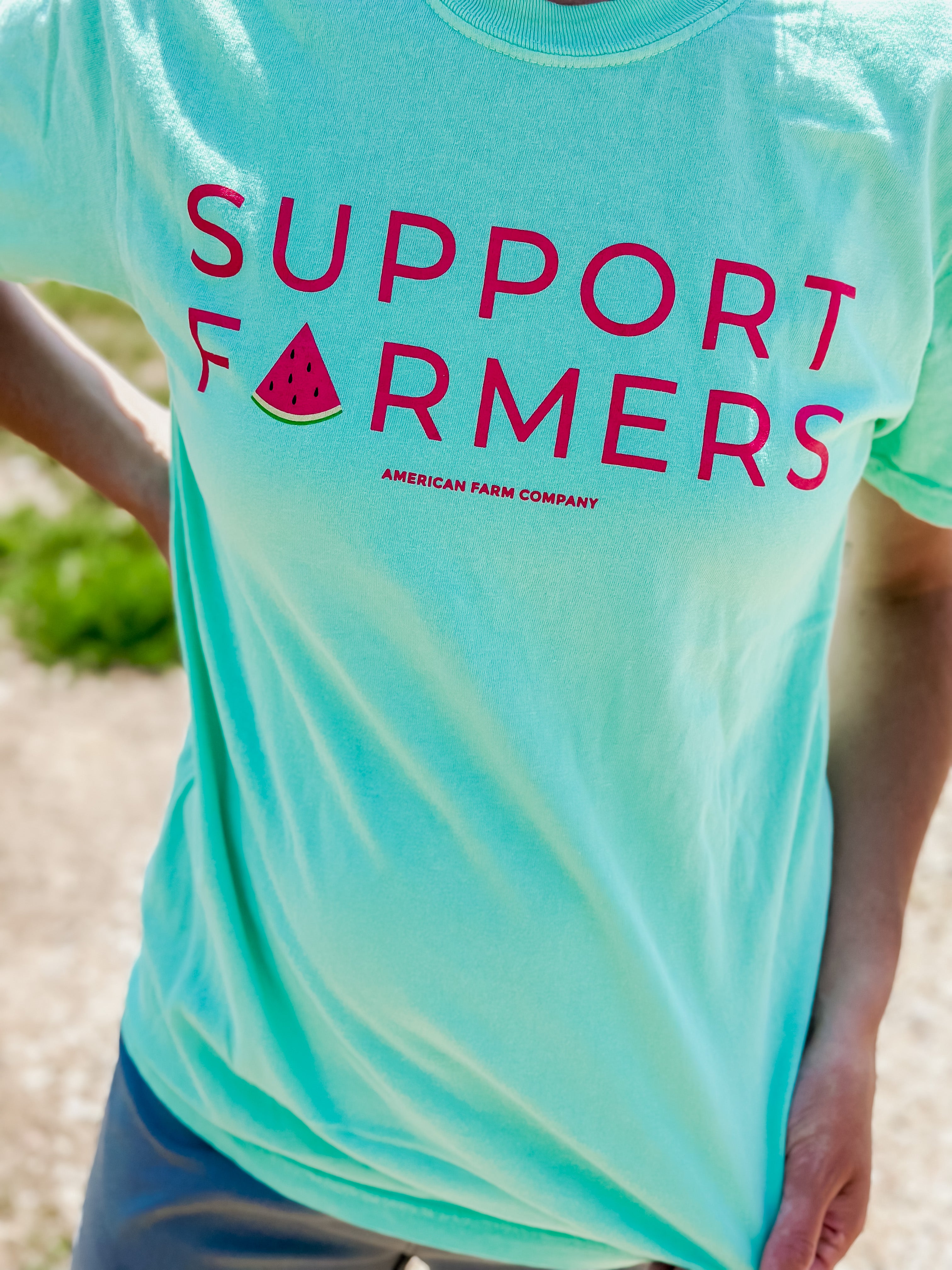 ‘Support Farmers' Watermelon Tee