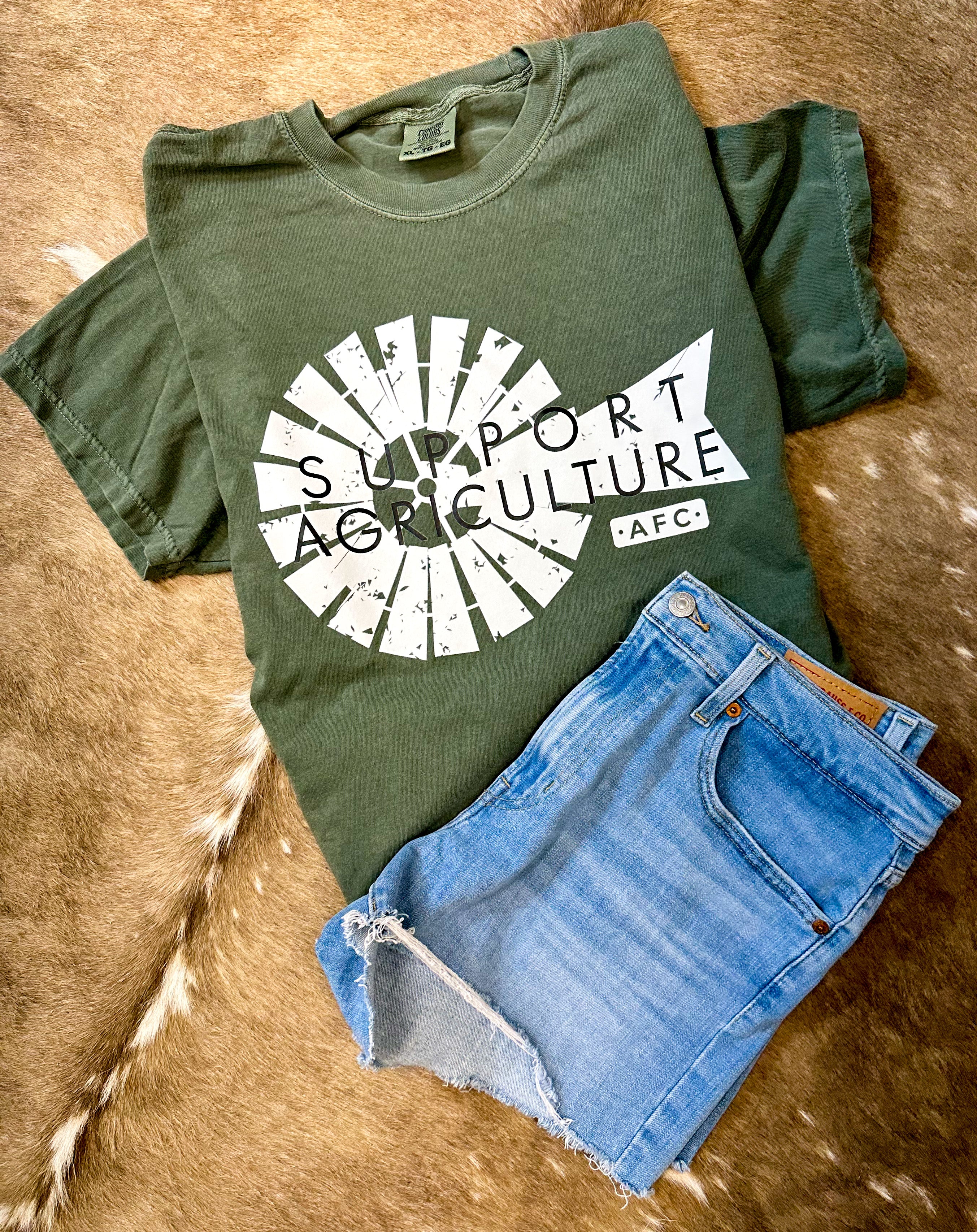 ‘Support Agriculture’ Green Tee