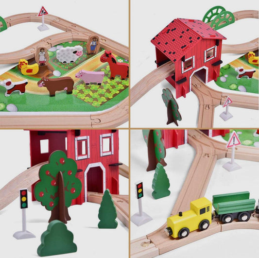 Wooden Farm Train Set - American Farm Company