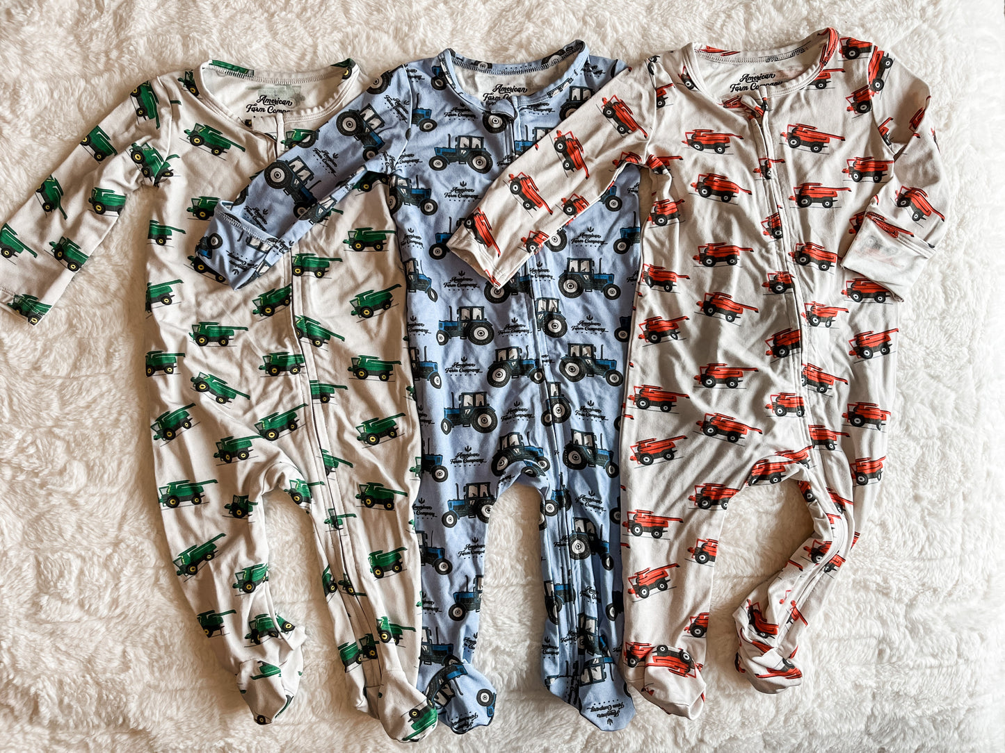 Green Combine Baby Bamboo Pajamas