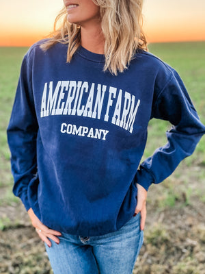 Navy American Farm Co Crewneck