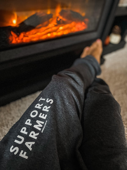 ‘Support Farmers' Sweatpants - Dark Grey