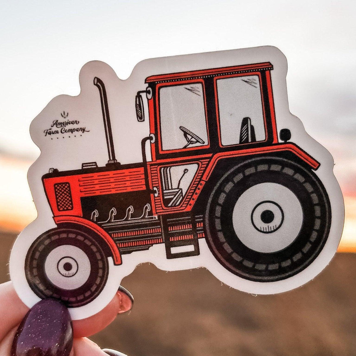 Tractor Banner Sticker Red Tractor Sticker – American Farm Company