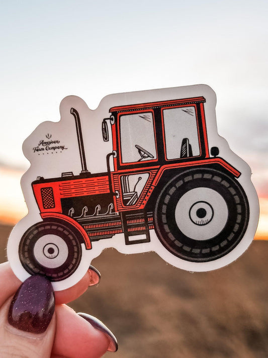 Red Tractor Sticker - American Farm Company