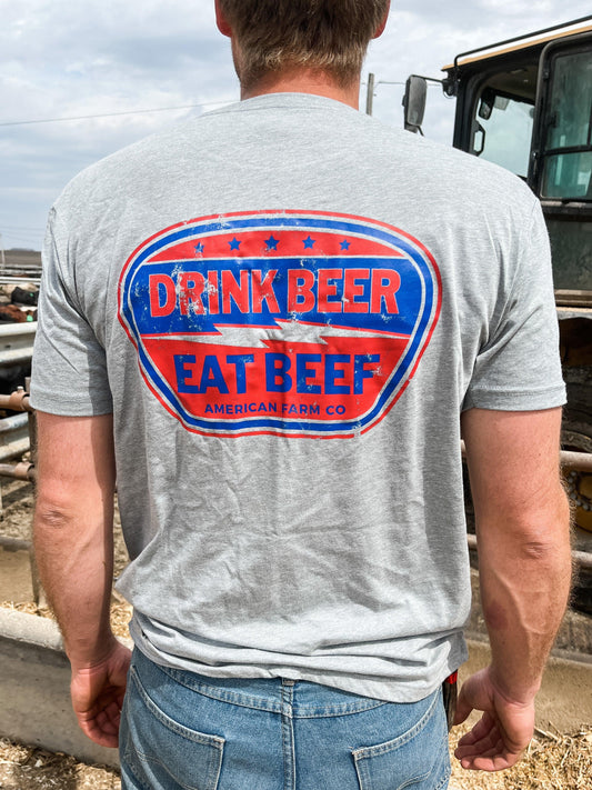 Drink Beer, Eat Beef Tee - American Farm Company
