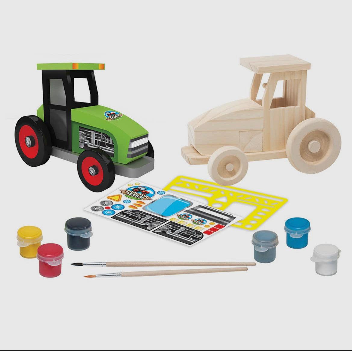 Wooden Tractor Paint Kit