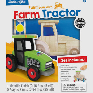 Wooden Tractor Paint Kit