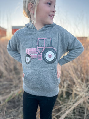 'Pink Tractor' Youth & Toddler Hoodie