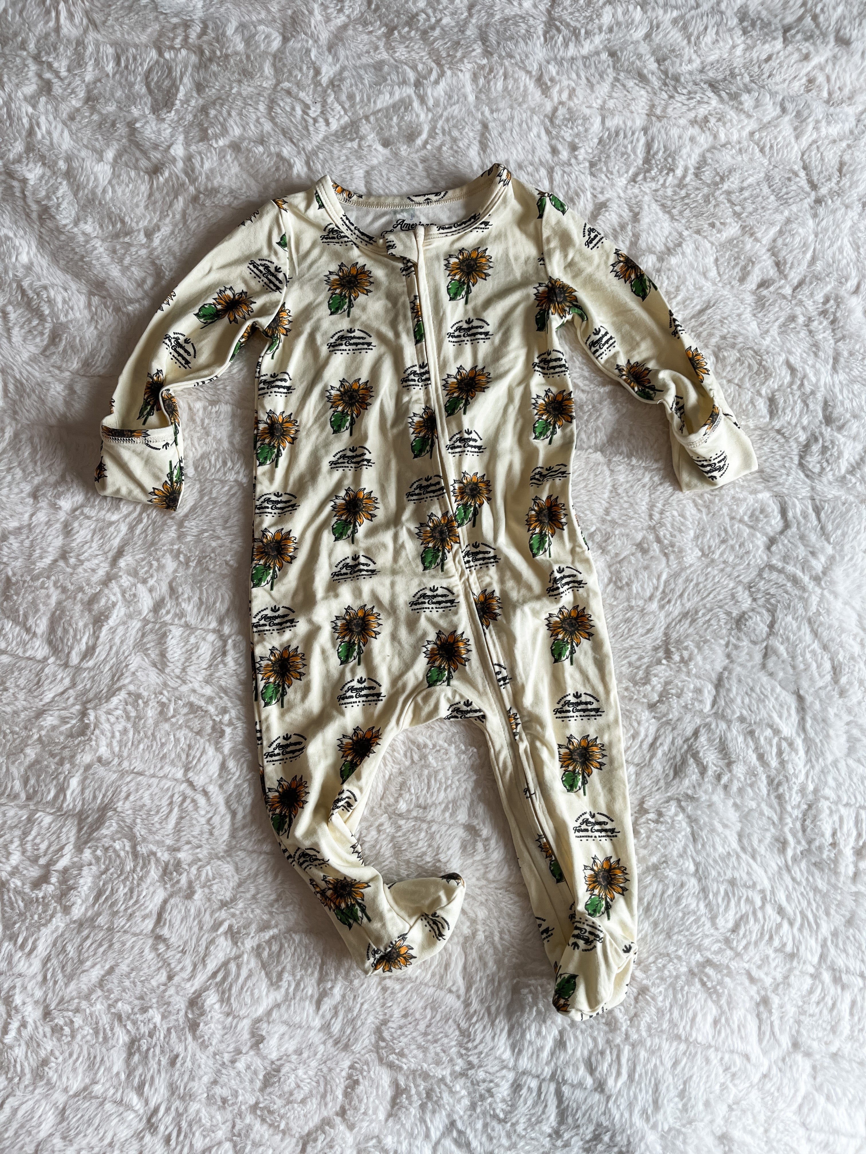 Sunflower Baby Pajamas