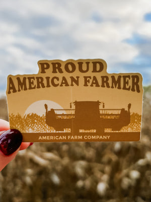 ‘Proud American Farmer’ Combine Sticker
