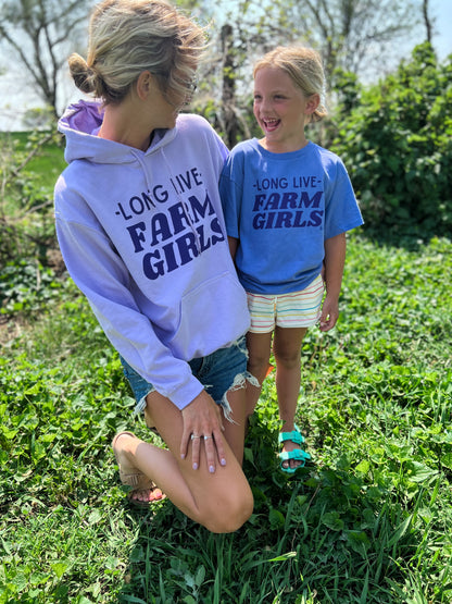 'Long Live Farm Girls' Purple Toddler/Youth Tees
